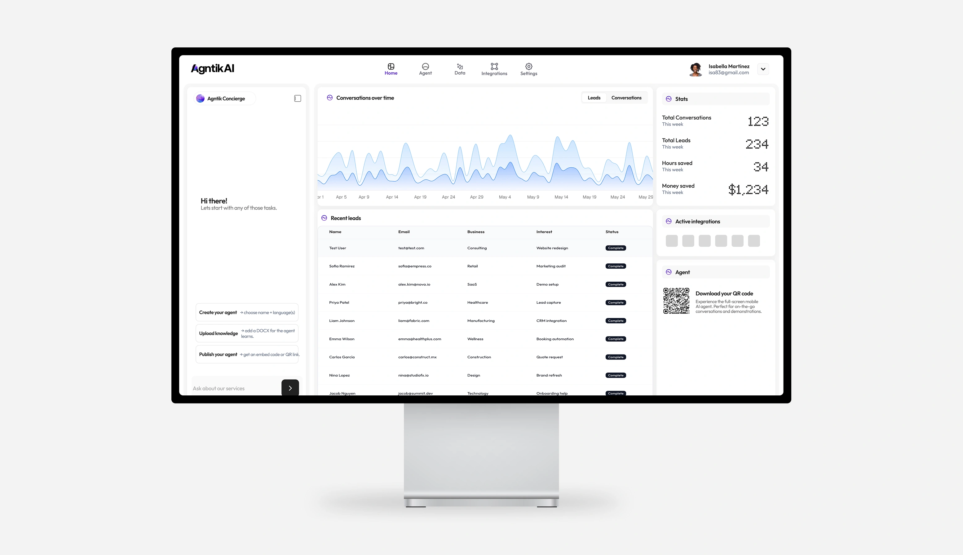 Agntik App Dashboard